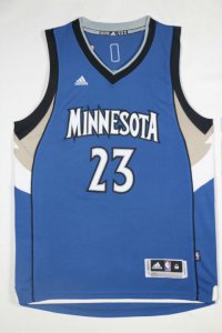 Maillot De Basket Minnesota Timberwolves Jimmy Butler 23 Short Sleeve Tissus Sportif Fans Edition Bleu